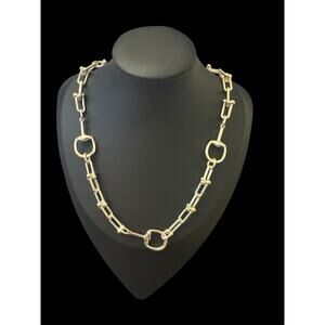Gold Link Necklace 17" to 19"